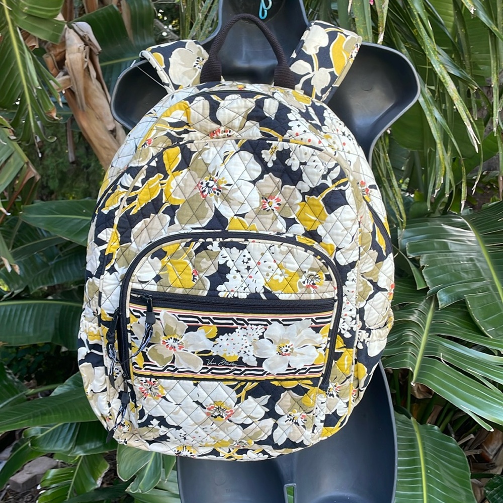 Vera Bradley yellow floral backpack